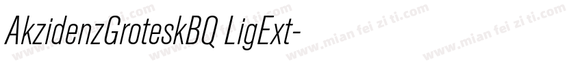AkzidenzGroteskBQ LigExt字体转换